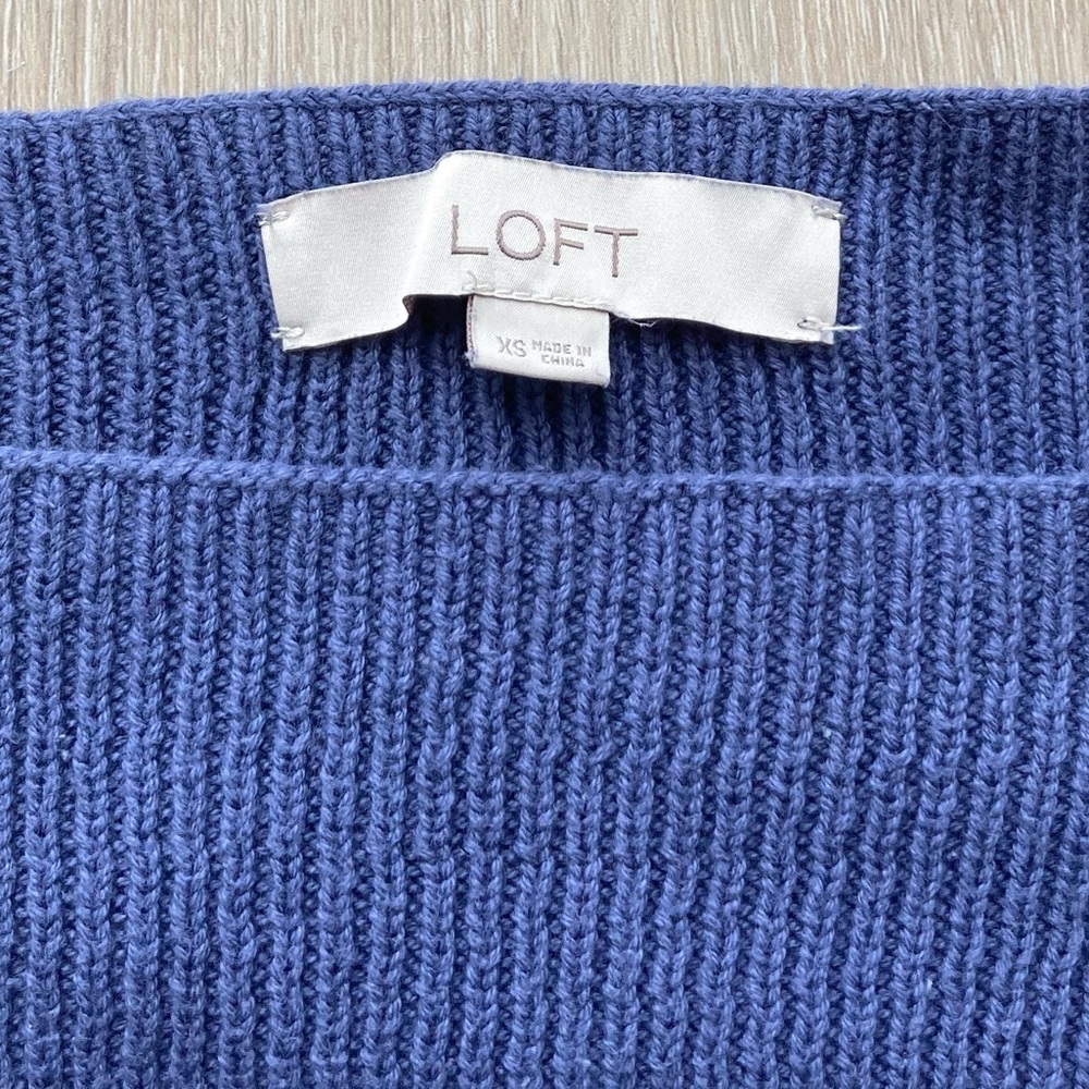 LOFT Crew Cotton Long-Sleeve Sweater - Picture 4 of 5